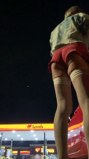 7 Mins of Ass, Long Sexy Legs, Thigh-highs, Loves Truck Stop