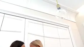 Sweet older women strip and fondle each other