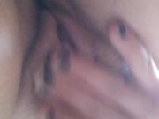 Petite Babe strips and plays with her small tits and pussy
