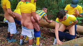 jogo do brasil com varios dotados safados e roludao acabou o final na mata fodendo gostoso