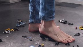 This is the 2nd part. I don't have many toys left in your room. I'm bored. This is what I could find, so should I crush the car barefeet and the last cars with my sneakers, or u don't even care?