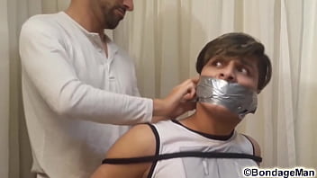 Axel Franco Tapegag gag test #BTS from BondageMan