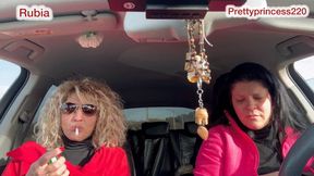 Smoking in Audi car