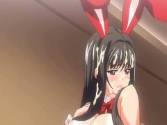 Bunny Japanese hentai with bigboobs footjob and cum allbody