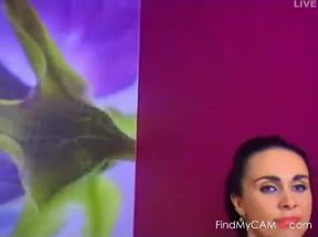 Busty Amateur Squirter Plays with Toy on Webcam