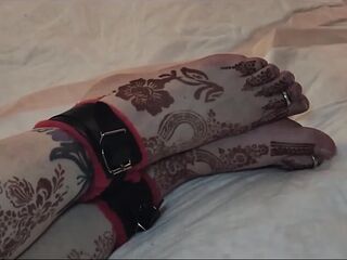 My Pretty Size 13 Womens Feet and Lengthy Legs Being Flogged and Whipped with a Thong and Crop During the time that Bound Jointly with Manacles