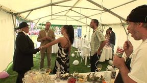 kaia kane, katie fox and friends have sex at the banquet