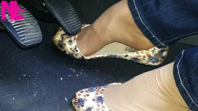 Pedal Pumping in Flowered Flats