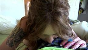 Super hot Lucy Foxx looking so fine with her pretty eyes sucking and fucking POV