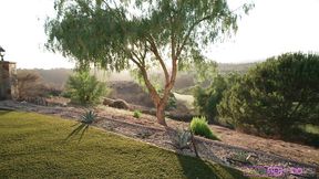 Blonde Diva Blake Blosson Teasing Her Boobs Outdoors