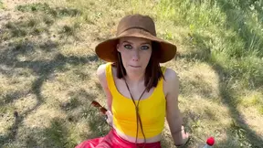 Hot Russian housewife Indy Lix gets stuffed in the woods by BBC