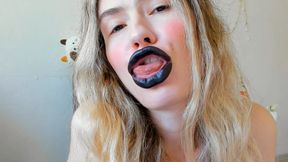 Black square lips