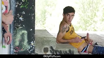 BoyFun - Horny Roman Capellini Is Jerking Off Outdoors When Antony Carter Finds Him And Fucks Him