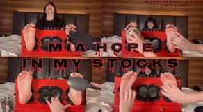 Mia Hope In My Stocks- Starring Smokin Rose & Mia Hope