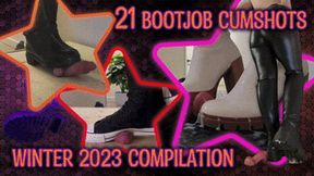 Bootjob 21 Cumshots Compilation! Winter 2023 Special (Slave POV Version) - Tamystarly - Cock Balls Crush Trample, CBT, Bootjob, Trampling, Shoejob, Stomping