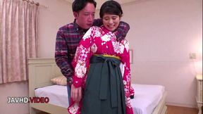 Asian beauty Ema Kato seduced in kimono leads to intense hardcore sex session