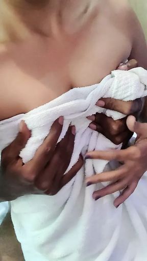 Indian guy fondling BOOBS of his college girlfriend