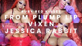 Ruby Red Kisses From Plump Lip Vixen Jessica Rabbit