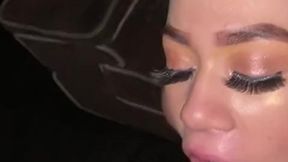Stunning Latina with hefty booty sucks cock and bounces on in doggystyle