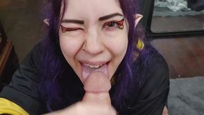 elf girl blows human