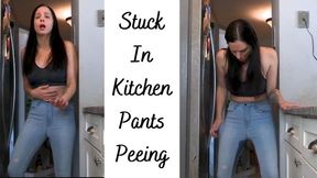 Stuck In Kitchen Pants Peeing- WMV