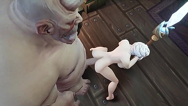 White Hair Witch has takes Ogre Dick - Warcraft Parody