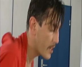 Blonde German Cougar Uses Toys and Gets Shared in Vintage FFM Threesome