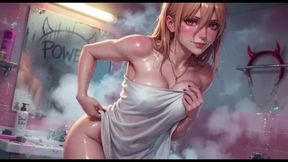 Ai Compilation Power Chainsaw Man Wet and Shiny Body
