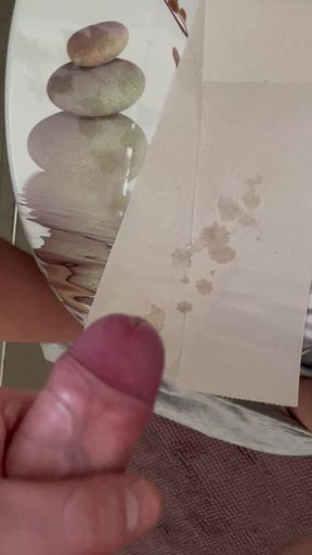 Cum on toilet