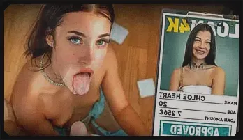 Brunette Teen Chloe Heart Soaked & Covered in Cum | LOAN4K
