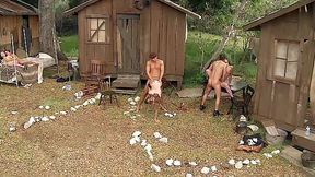 Country Girls Get Down and Dirty in Outdoor Gangbang & Hardcore Anal Fest