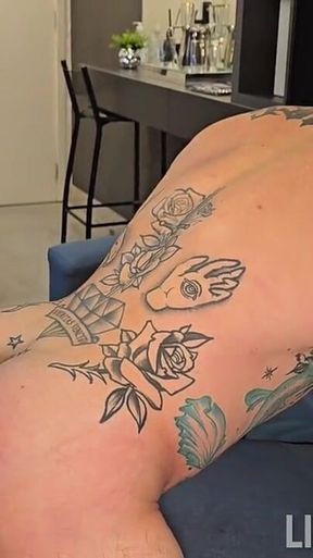 Big Tattooed Guy with a Tight Ass