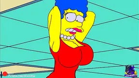 Marges Curves Spark Steamy Desires in Hot Simpsons Hentai Fantasy
