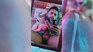 Sexy, romantic, colorful Saturday night masturbation with intense cumshots at the end