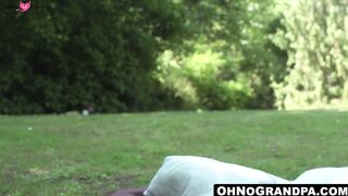 Busty Lina mercury seduces old man to bang pussy