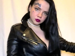 Brunette amateur babe strips off and masturbates