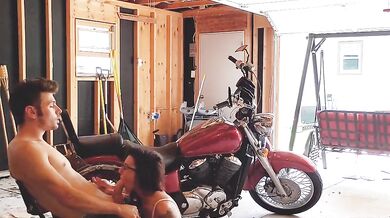 Milf Face Fucked Hard On Motorcycle Garage Creampie