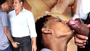 Brazilian Twink Bottom Gets His Tight Ass Pounded by Real Estate Dude’s Massive Black Cock - Raw Gay Fucking