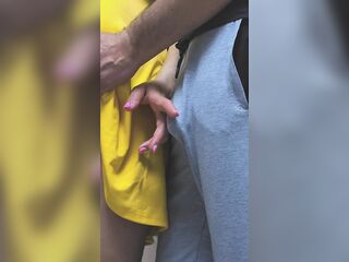 Cutie Caught In Public Bus Whilst This babe Jerking off Stranger's Shlong Until Spunk flow