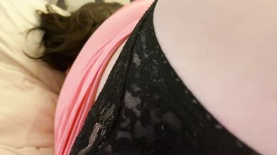 Cute Jayne unaware BBW giantess explores her huge body in her bedroom alone with big tits and ass