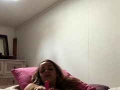 Sexy teen ebony solo toy masturbation
