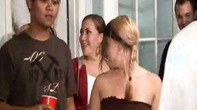 ”Frat party coed tart is ravaged in missionary”