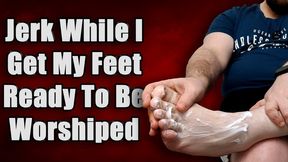 Indulge in Foot Fetish: Lotion Massage & Cum Coverage