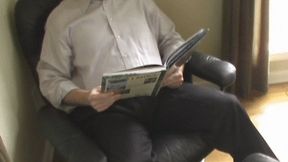 Hot Wife Carmen Blows Book Reading Boyfriend And Play With His Cum! (1st half wmv)