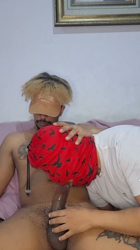 He Came Tired From Work and Swallowed My Cock