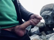 Happy ENDING JERK Session with a view ** HUGE / THICK / WHITE CUMSHOT **