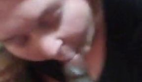 chubby white chick sucking black dick