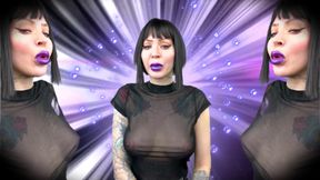 Violet Gothic Lips, Soft Kisses - Lipstick Fetish, Lip Fetish, Kiss, Kissing