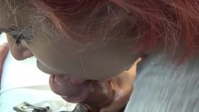 Curious Outdoor Encounter with a Playful Young Beauty