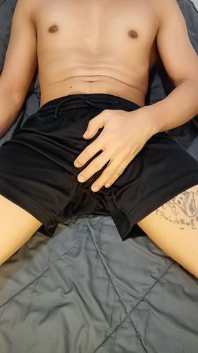 Black Soccer Shorts All-Day Musk + Spring Roller Cock Massage - Long Gooning Denial (No Cum)